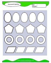Geometrik Şekiller Çalışma Sayfaları